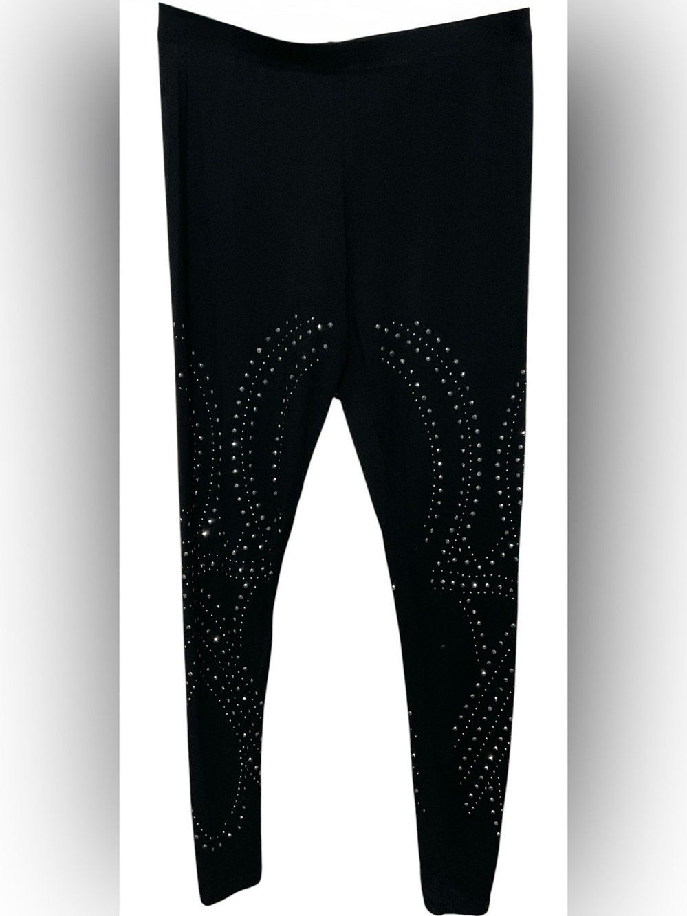 Treasure Rock Black Rhinestone Leggings – Women’s Size Large